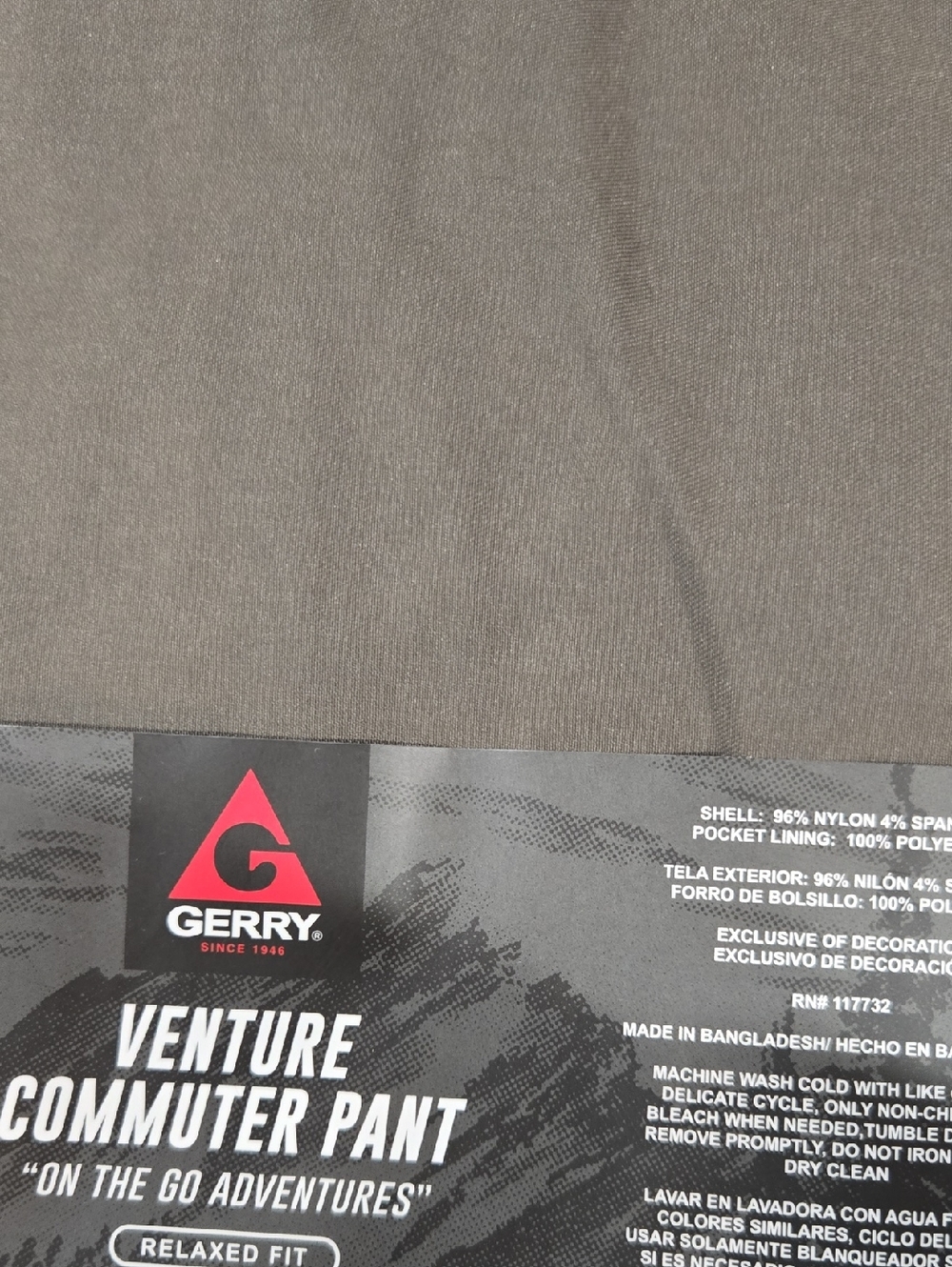 New Gerry Men's Relaxed Fit Comfort Stretch Venture Commuter Pant - Picture 7 of 7